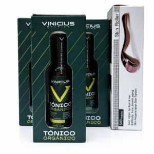 Kit orgánico Crecimiento Capilar, Barba & Cejas + Dermaroller — Vinicius Molding