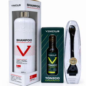 Kit Orgánico Capilar, Barba & Cejas + Dermaroller — Vinicius Molding